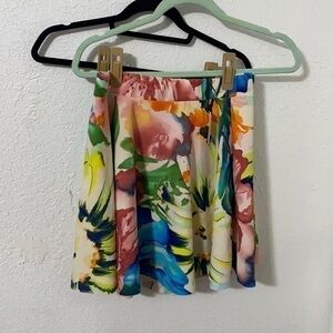 Watercolor flounce skirt